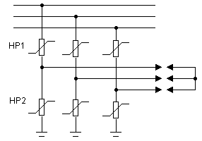 Ограничитель перенапряжения обозначение на схеме
